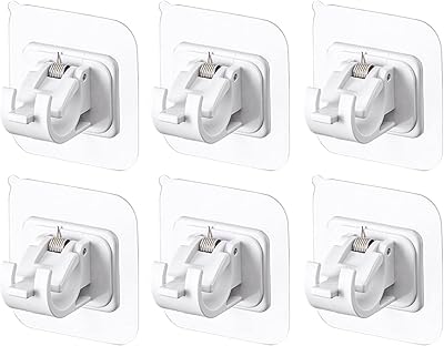 Chucksmore sticker curtain rod supports, 6 pieces (white).. DIAYTAR NIGERIA redefines convenience with our vast product selection and swift nationwide delivery.