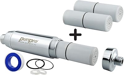 Shower filter to improve hair loss and make hair and skin healthy - with 2 bonus cartridges.. Experience the convenience of online shopping with DIAYTAR NIGERIA's reliable 5-8 day delivery service.