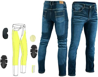 Comfortable black motorcycle jeans in Kevlar Extensible Bikers Gear Australia for Men with armor this removable.. Shop with confidence at DIAYTAR NIGERIA, enjoying competitive prices and delivery within 8 days.
