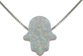 Hamsa hand necklace in gold and agate with sterling silver chain by Judaika.. Your daily needs delivered to your door — DIAYTAR Nigeria style.