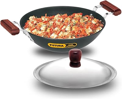 Hawkins Futura Hawkins Flat Frying Stove hard anodized with steel cover and matching induction base, 3.75 l, black.. Enjoy low prices, wide selections, and reliable delivery with DIAYTAR Nigeria.