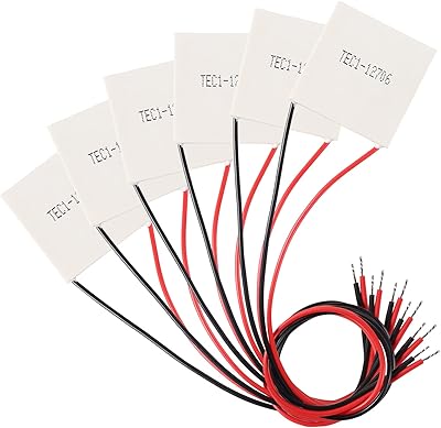 6 Parts TEC1-12706 Thermal disipote 12V 6A 60W Thermoelectric cooling 40mmx40mm Coating Peltier Modle for the generation of thermal Thermal Thermal Dispector.. Explore limitless products on DIAYTAR Nigeria — at the lowest prices.