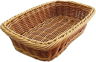 Rectangular rattan fruit basket and woven wicker, storage baskets to organize containers for bathroom decoration and bathroom counter (Size S 28 x 20 x 6 cm).. Shop across boundaries with DIAYTAR NIGERIA's comprehensive platform and budget-friendly delivery.