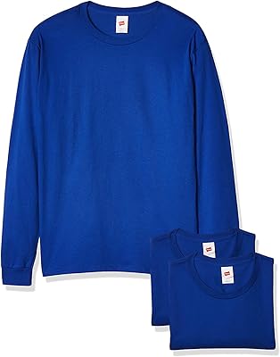 Soft and comfortable Hanes T-shirt with long sleeves for men (package of 4).. DIAYTAR NIGERIA: Where shopping dreams come true with budget-friendly prices and nationwide shipping.