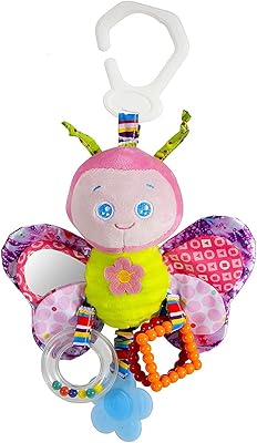 Alikdon plush hanging lap with teething ring for children and boys.. Nigeria's favorite online shopping platform, DIAYTAR offers unbeatable prices and delivery within a week.