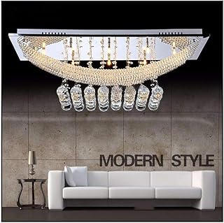Glass chandelier with LED ceiling lamp - Rectangular ceiling lights in crystal glass - Domestic lighting.. Your budget-friendly online marketplace, DIAYTAR NIGERIA delivers a world of products in just 5-8 days.