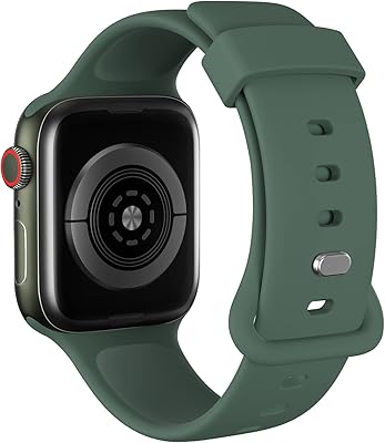 Otowo Sport bracelet Compatible with Apple Watch Band 45 mm 44 mm 42 mm, Soft silicone replacement bracelet for iwatch series 8 7 6 5 4 3 2 1 SE for women and men, dark green, 45 mm.. Shop across categories at DIAYTAR NIGERIA with the confidence of affordable prices and delivery within 8 days.