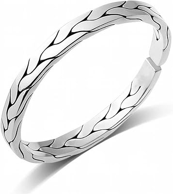 Braided woven bracelet twisted in silver for men, 9 inch size, silver, one size, money, money.. Experience the joy of discovery with DIAYTAR NIGERIA's vast catalog and nationwide affordable delivery.