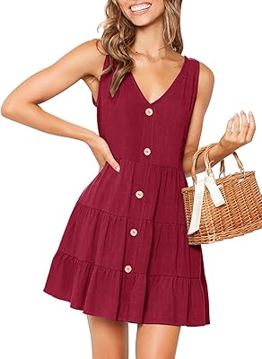 Relaxed dress for women, sleeveless, V -collar, base buttoned, trapeze cut, full shorts with pockets.. Discover endless possibilities with DIAYTAR NIGERIA's comprehensive catalog and reliable delivery service.