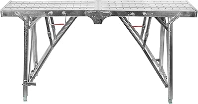 Folding portable work platform ex gizmo, steel scale for welding and scaffolding, capacity of 1,100 lb, adjustable height of 27 "to 43" for washing, painting and cleaning of walls.. Shop with ease at DIAYTAR NIGERIA, Nigeria's premier e-commerce platform offering budget-friendly shipping.