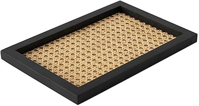 Simple ganzden Japanese design wooden tray for the storage of jewelry and perfumes for the house with solid wooden frame of bamboo (color: black rectangle).. Experience the power of choice with DIAYTAR NIGERIA's vast catalog and affordable 5-8 day delivery.