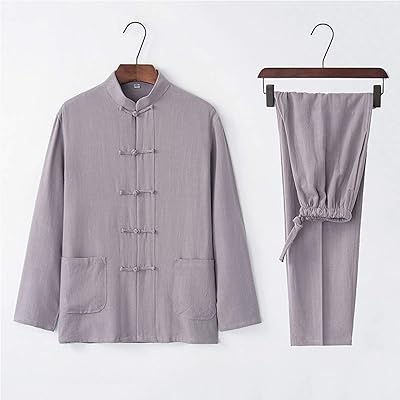 Tai Chi costume for men in cotton and linen wing chun, uniform martial arts, jacket and pants, practice of morning meditation of kung fu.. DIAYTAR NIGERIA combines affordability, variety, and convenience with nationwide delivery services.