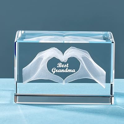 Earwell crystal gifts for grandmother engraved with the best grandmother in a cube for grandmother, birthday gifts for grandmother from a grandson or a granddaughter.. DIAYTAR NIGERIA: Transforming how Nigerians shop with our vast selection and nationwide delivery.