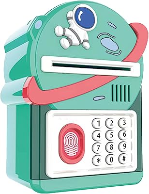 Little story - Pretty piggy bank with locking by fingerprint and music - Green astronaut.. DIAYTAR NIGERIA: Bringing quality products to every Nigerian with affordable nationwide delivery.
