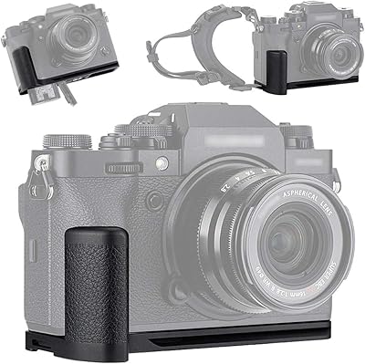 Non-slip handle in the shape of the JJC metal for Fujifilm Fuji X-T4 XT4 with hole for battery compartment and quick cleaa-swiss tripod.. DIAYTAR NIGERIA makes quality accessible with our extensive catalog and competitive delivery rates.