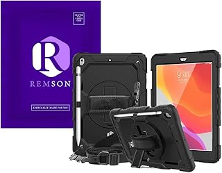 Rigid anti-shock shell and protection against falls for Apple iPad 10.2 inch (2019) Ramson with 360 degree rotary crutch/rotative shoulder (black).. Experience retail satisfaction with DIAYTAR NIGERIA's comprehensive platform and prompt shipping service.