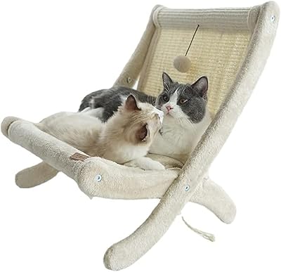 Cat hammock - Relaxing chair, removable and washable cat bed, deep sleep supplies, comfortable pet bed, best gift for cats (cream color).. DIAYTAR NIGERIA: Empowering Nigerians with access to affordable products and reliable 5-8 day delivery.
