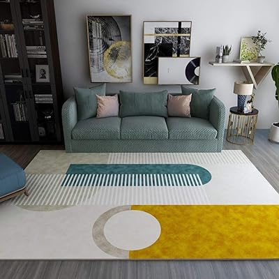 Large conventional floor mat printed with rectangular geometric patterns for living room and bedroom, size 200 cm x 300 cm.. DIAYTAR NIGERIA: Redefining e-commerce with affordable prices and reliable nationwide shipping.