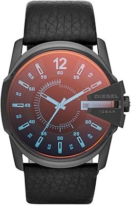 Watch with three Master Chief Master Diesel needles, 46 mm housing size, stainless steel watch with leather bracelet.. Discover the perfect shopping balance at DIAYTAR NIGERIA with competitive prices and prompt delivery.