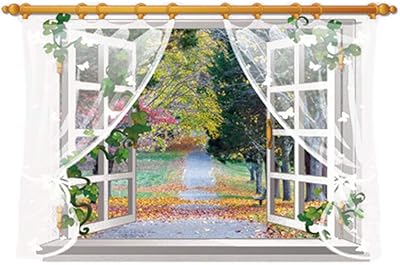 Creative 3D 3D adhesive sticker for bedroom window window, background decoration wall sticker (as shown).. DIAYTAR NIGERIA: Creating access to affordable products for every Nigerian with our swift delivery service.