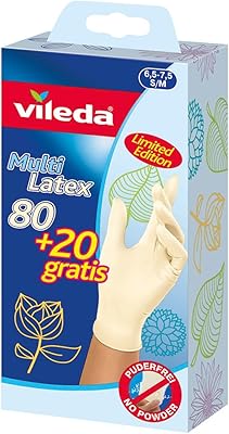 Disposable gloves in Multi Vleda latex, not powered, portable with both hands, size s/m, pack of 100, white.. Need it fast? Need it cheap? Choose DIAYTAR Nigeria.