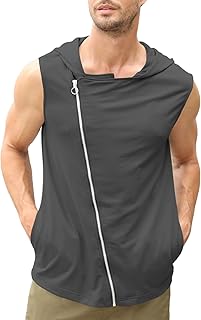 Sleeveless sports hooded for men, zipped training tank top with pocket.. Your complete retail destination, DIAYTAR NIGERIA combines extensive variety with prompt delivery.
