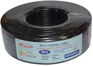 Starface RG-6 coaxial cable, 100 meters, black.. Shop across boundaries with DIAYTAR NIGERIA's comprehensive catalog delivered nationwide at budget rates.