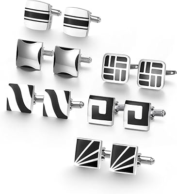 A set of cufflinks with a classic design with a gift box adapted to the daily and important occasions of Winamileri, 6 pairs.. DIAYTAR NIGERIA: Where affordability and variety meet with convenient delivery within 8 days.