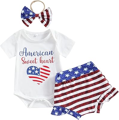 Gueuusu 4 July clothes for baby girls newborn sweet heart.. Your favorite brands are just a click away on DIAYTAR Nigeria.