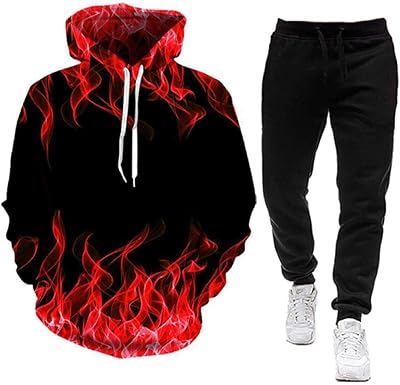 Hoodie and Hip Hop Flower Pants Print Flame 3D Fall Winter for Men - Size E_M.. Shop from Nigeria's largest product selection at DIAYTAR, with budget-friendly prices and swift delivery.