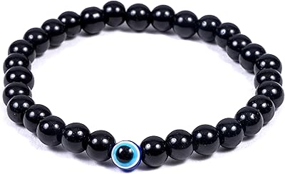 Black tourmaline bracelet with natural stone with blue eye 32.. Be part of Nigeria’s most trusted online shopping experience — DIAYTAR Nigeria.