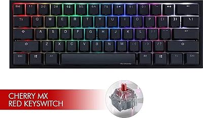 Ducky One 2 Mini Cherry RGB Red White Switch Swimming Keyboard English/Arabic.. DIAYTAR NIGERIA brings affordable shopping solutions to every corner of Nigeria in just 5-8 days.