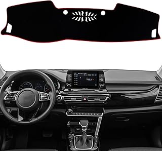 Keyjet box cover of personalized interior dashboard for central console compatible with Kia Seltos SUV 2021 2022 2023, Dashboard cover accessories (red edges).. DIAYTAR NIGERIA brings affordable products to every doorstep with our reliable 5-8 day shipping.