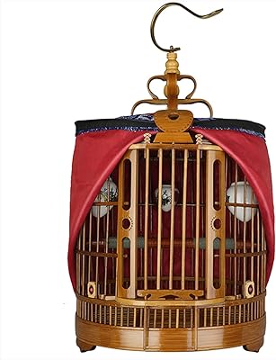 Large round bird cage in old bamboo made by hand with feeder + cage canvas + vertical post (size: 36 x 52 cm).. Shop from our extensive catalog at DIAYTAR NIGERIA and enjoy doorstep delivery in just 5-8 days.