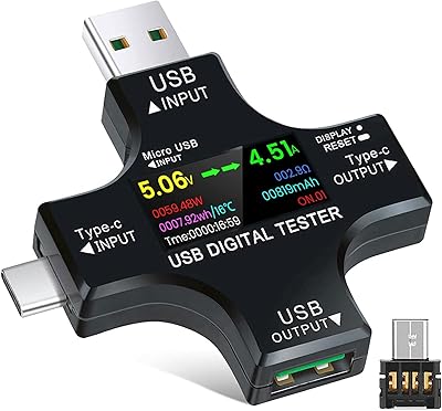 IPS Multimeter Digital Multimeter Tester Color USB C 2-in-1 to measure voltage, temperature resistance, capacity detection and ample load.. DIAYTAR NIGERIA: Where value shopping meets reliable 5-8 day delivery across the nation.