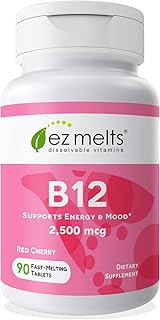 AZ MELTS SUBLINGUAL VITAMINES B12 Methylcobalamine, Sucrier -free, natural cherry aroma, 90 rapid dissolving tablets (2500 mcg).. DIAYTAR NIGERIA: Making online shopping accessible to all Nigerians with our affordable platform.