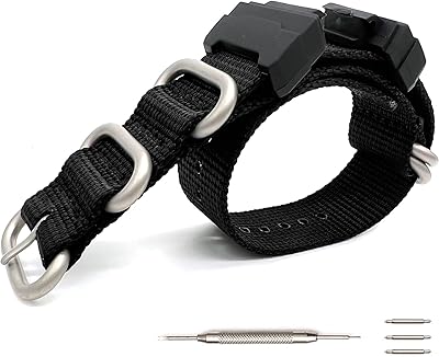 Military ballistic nylon spare watch bracelet compatible with Casio G-Shock GW100/GA100/GD120/DW-D5500/DW5600E/DW6900/DW-9052/GWM5610/GW9400, without precious stones.. DIAYTAR NIGERIA combines affordability with convenience, delivering your purchases within 5-8 days.