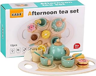 Set of wooden tea toys for children with cups and accessories.. Your complete shopping solution, DIAYTAR NIGERIA offers extensive choice with competitive prices and delivery.
