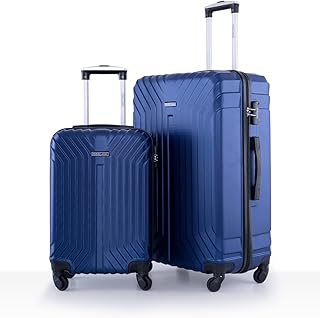 Set of light luggage luggage in ABS para John, 2 rooms, navy blue.. Shop with intention at DIAYTAR NIGERIA, offering thousands of products delivered nationwide in days.