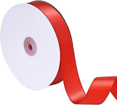 1 inch width 100 meters ribbon of double -sided satin ribbon for festive decoration, DIY hair accessories, sewing, gift packaging, invitation decorations (red).. Order today, receive in days — DIAYTAR Nigeria makes it possible.