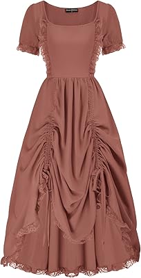 Victorian Renaissance Dress for Women, Long Rush Dress on the front and back with S-2XL lace.. Discover the perfect shopping experience with DIAYTAR NIGERIA's vast selection and prompt delivery service.