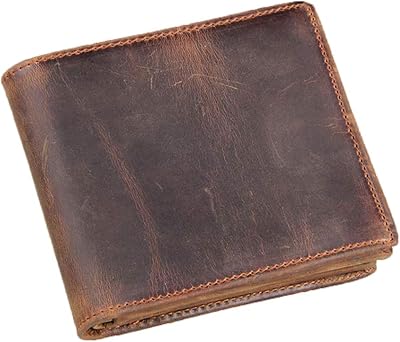 True men's leather portfolios - Large classic Italian Italian portfolio with two -components for men with RFID window and zipper, brown, large, represents a bygone era.. DIAYTAR NIGERIA combines extensive variety with budget-friendly prices and prompt nationwide delivery.