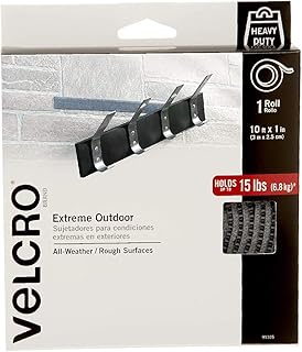Velcro Brand Extreme Outdoor Heavy Duty Velcro Tape 10 feet x 1 "can contain 15 lb, titanium, rear rolls of industrial resistance, 91365.. With DIAYTAR Nigeria, shopping online is easy, affordable, and fast.