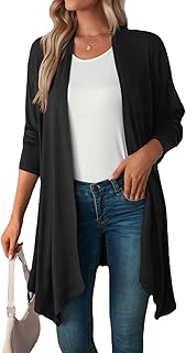 Soft cardigan for women with long sleeves, light, open on the front, British cascade design.. DIAYTAR NIGERIA: Redefining e-commerce with affordable prices and reliable nationwide shipping.