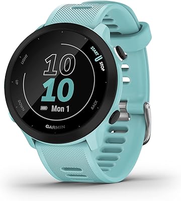 جارمين Forerunner 55 - GPS racing watch with permanent color screen of 1.04 mm, daily drive recommendations, forecasting the duration of running, more than 15 preinstalled sports applications and up to 14 days of battery life... DIAYTAR NIGERIA stands as your affordable shopping ally with nationwide delivery in just 5-8 days.