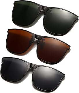 3 pieces of sunglasses with foldable polarized clip.. Experience satisfaction guaranteed with DIAYTAR NIGERIA's comprehensive platform and quick delivery.