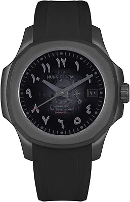 Nuun N200 automatic watch for men with analog display and rubber, gray, nautical bracelet.. DIAYTAR NIGERIA connects you with endless possibilities through our affordable e-commerce platform.