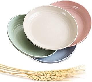 Mahmair without BPA plates for children and adults (size m, batch of 4, 8 inch).. Experience satisfaction guaranteed with DIAYTAR NIGERIA's comprehensive platform and quick delivery.