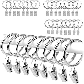 40 curtain rings with clips, 38 mm anti -routing silver metal rings for curtains and rods (silver).. Shop efficiently with DIAYTAR NIGERIA, offering thousands of products at unbeatable prices delivered promptly.