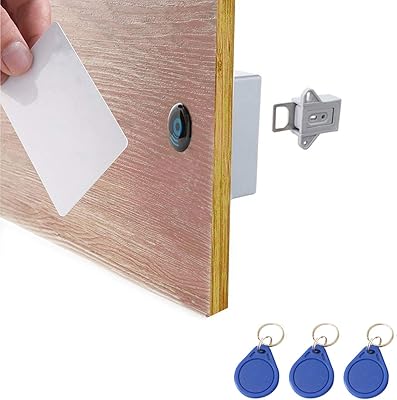 Etekoy hidden RFID electronic lock for wardrobe, drawers and wooden cabinets (gray).. Navigate through thousands of products at pocket-friendly prices with DIAYTAR NIGERIA's easy-to-use platform.
